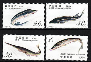 Китай _, 1994, Нерестовые рыбы, 4 марки